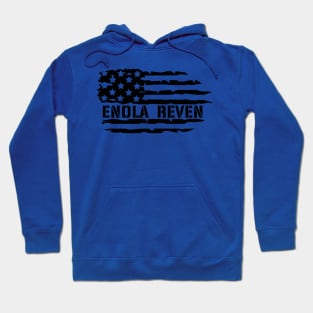 Enola Reven Flag Black Hoodie